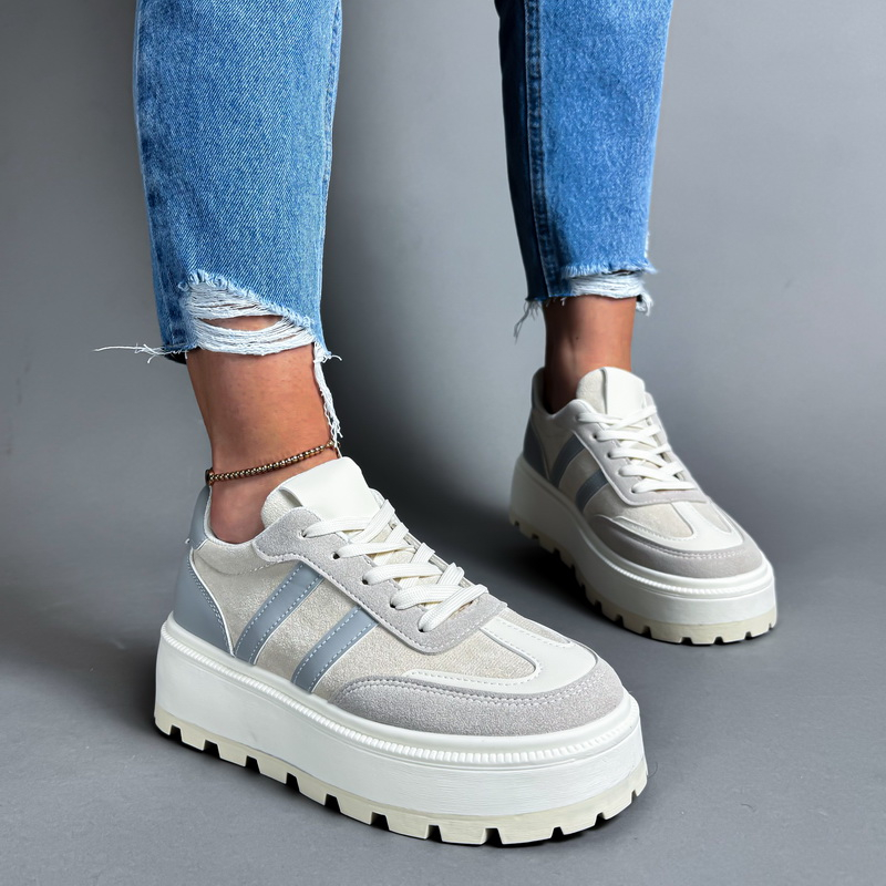 Béžovo-sivé  tenisky