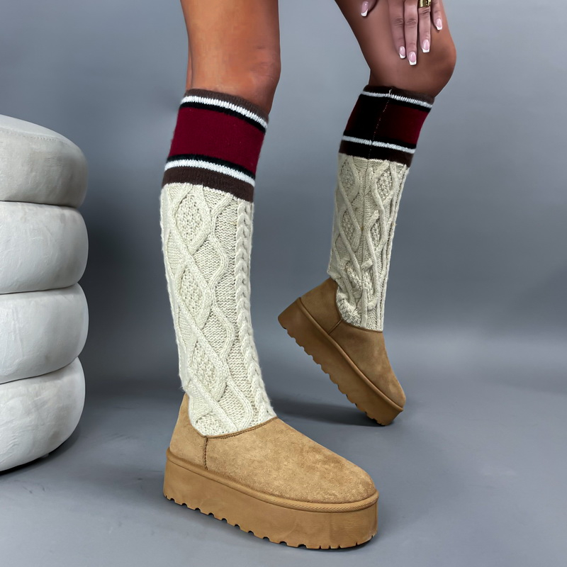 Camelové  vysoké kozačky