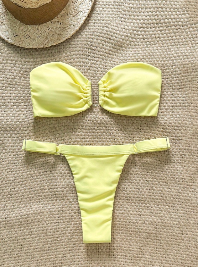 Žluté dvoudílné plavky