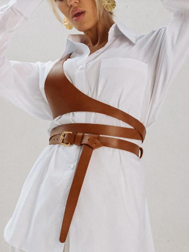 Fashion hnědý pásek na tělo