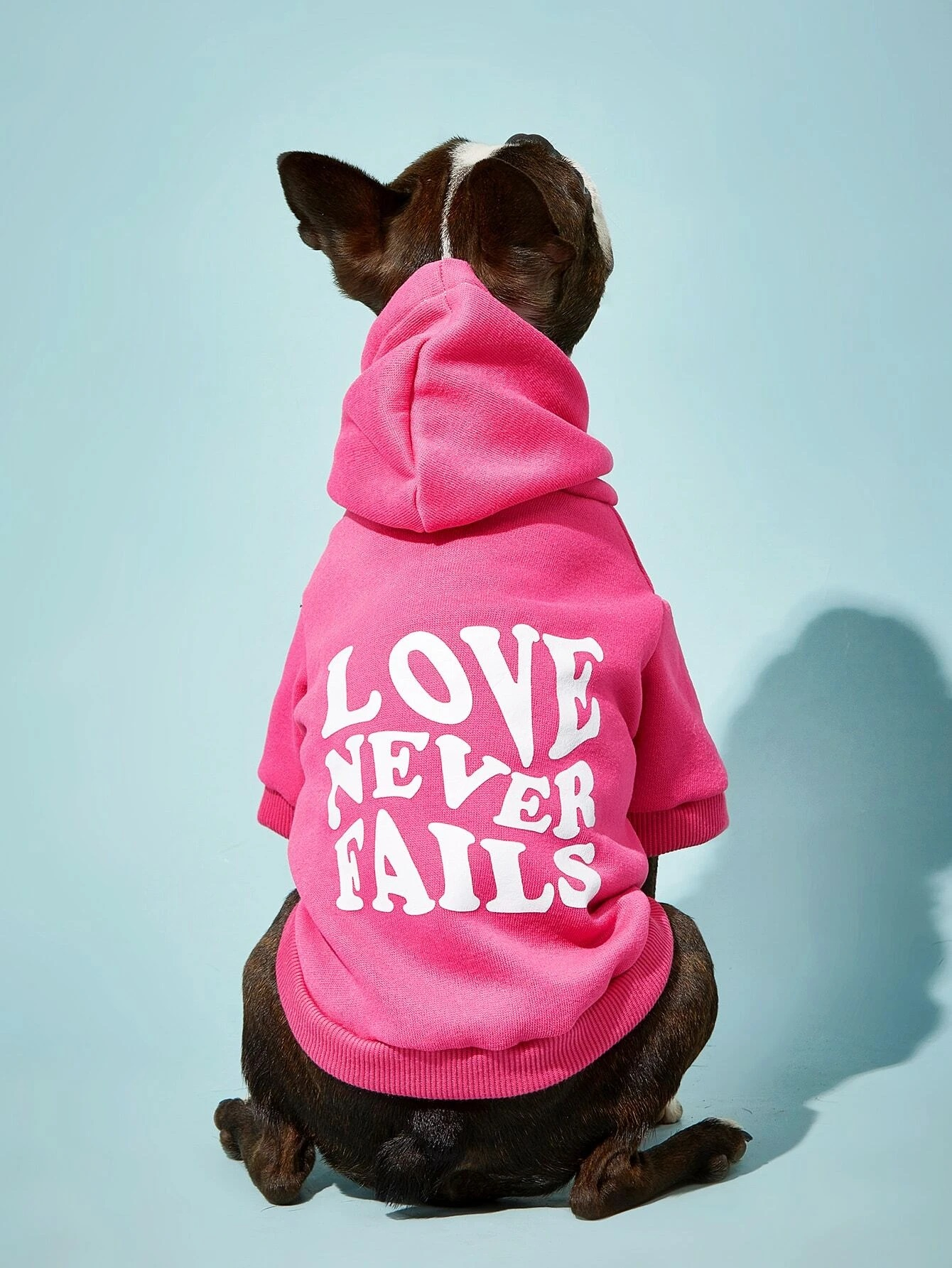 Růžová mikina pro psa s nápisem