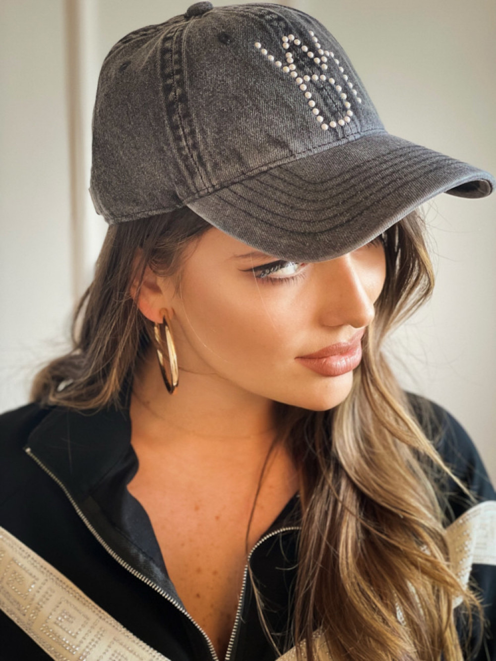 Černá džínová kšiltovka