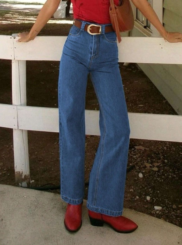 Modré široké džíny