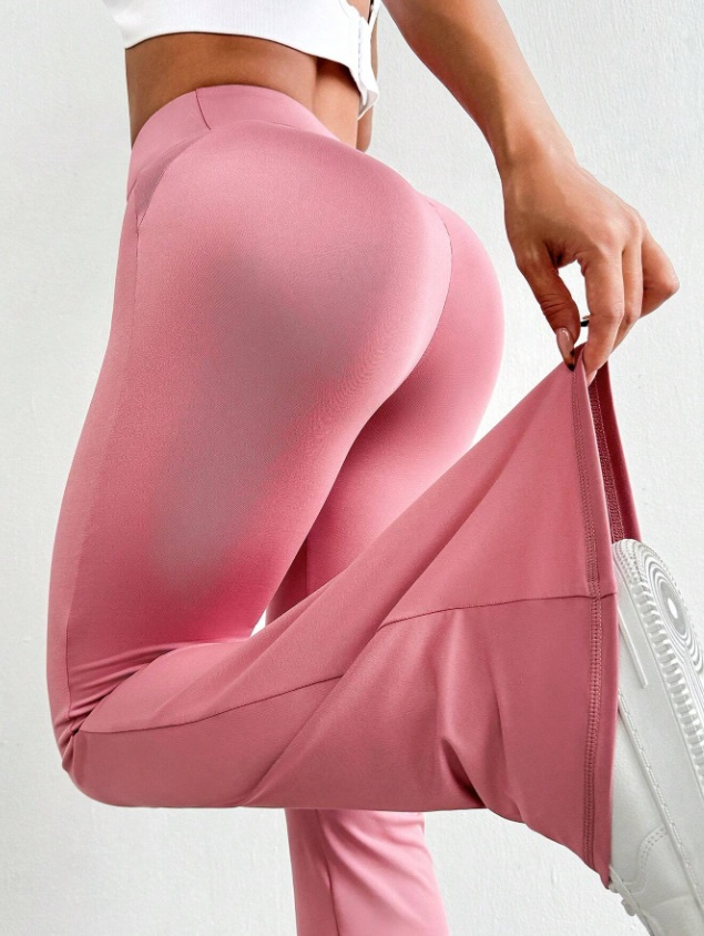 Růžové zvonové legíny