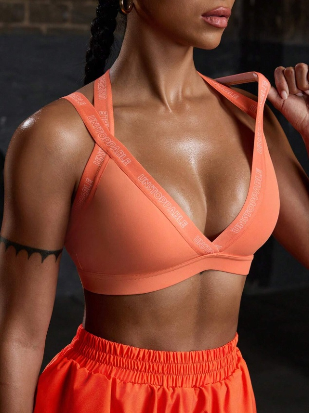 Oranžová sportovní podprsenka