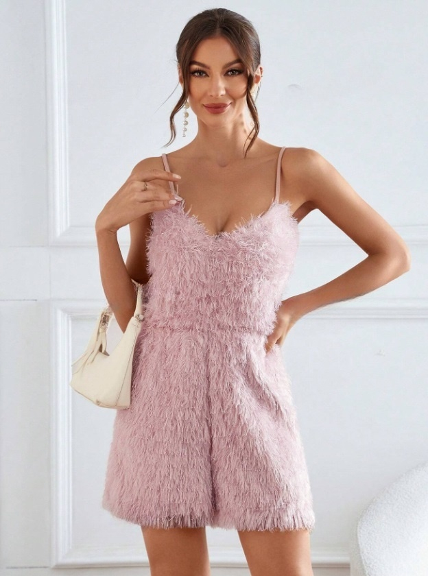 Růžový krátký overal