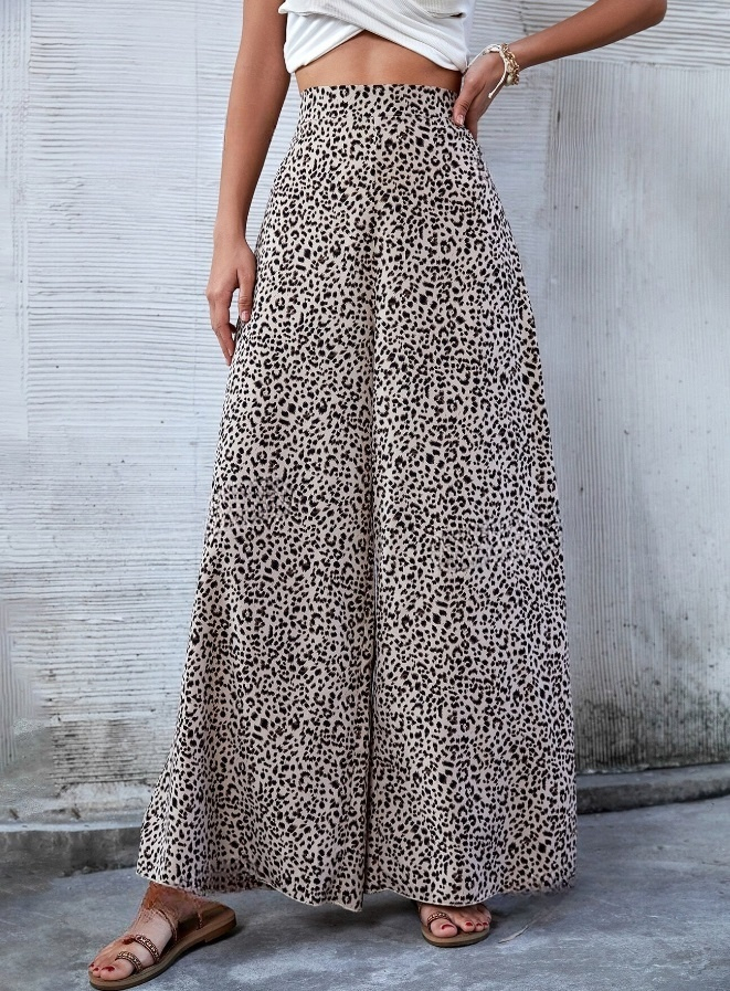 Béžové široké kalhoty