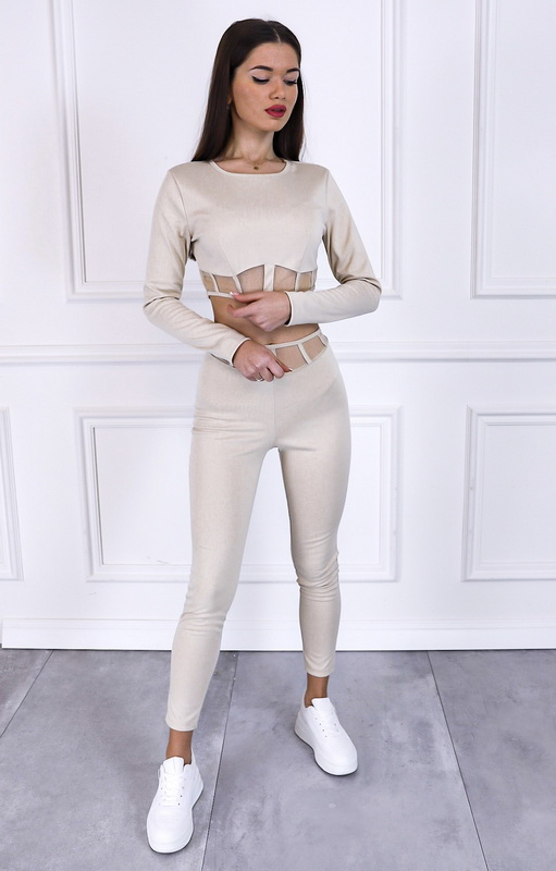 Béžová sportovní souprava