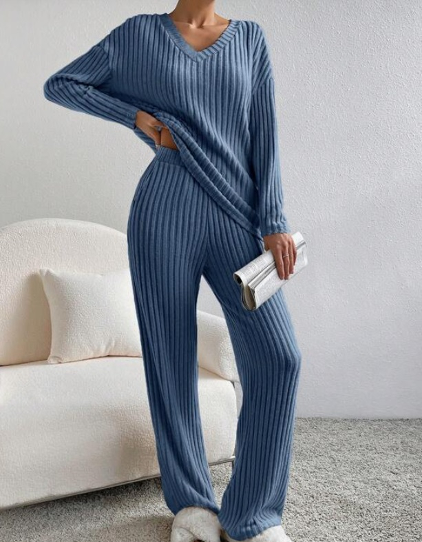 Modrý kalhotový komplet