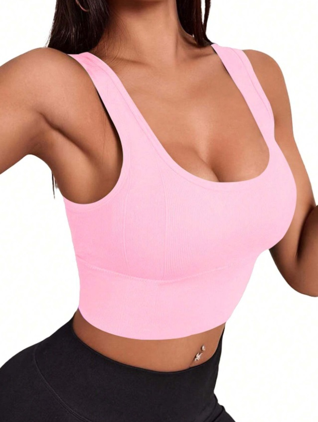 Růžový top na cvičení