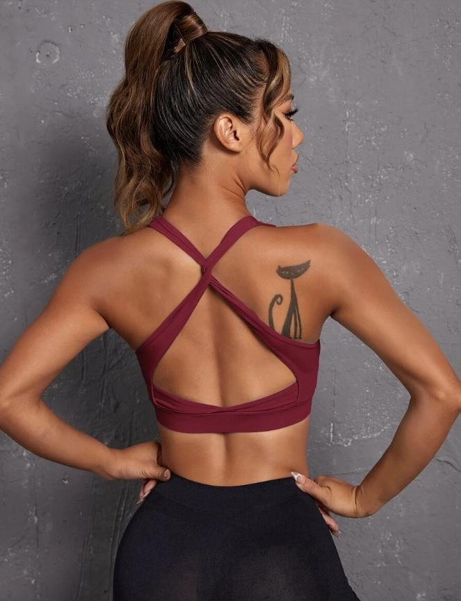 Vínová sportovní podprsenka