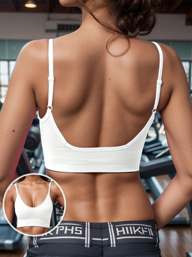 Bílá sportovní podprsenka