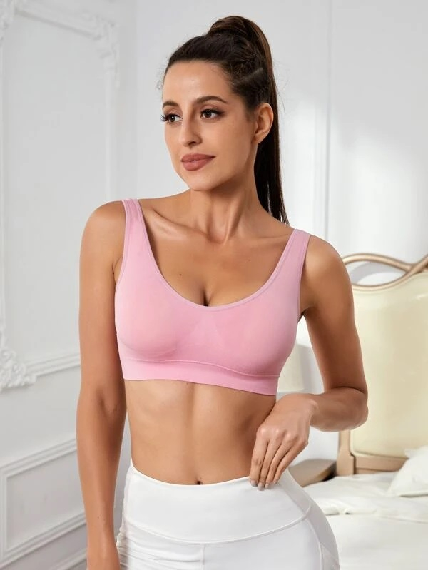 Růžová sportovní podprsenka