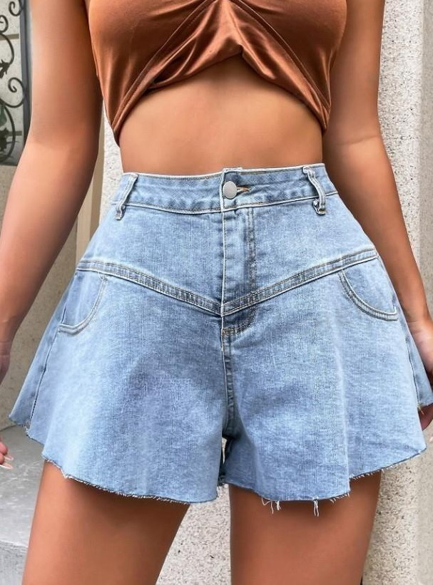 Modré džínové kraťasy