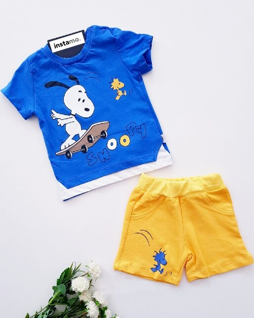 Modrá souprava Snoopy