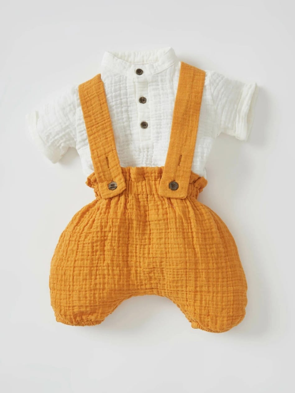 Bílo-horčicová dvoudílná souprava