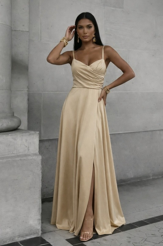 Champagne spoločenské šaty