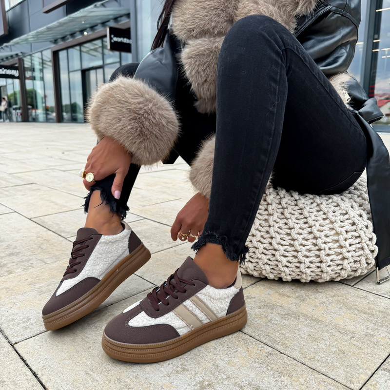 Hnědo-béžové tenisky