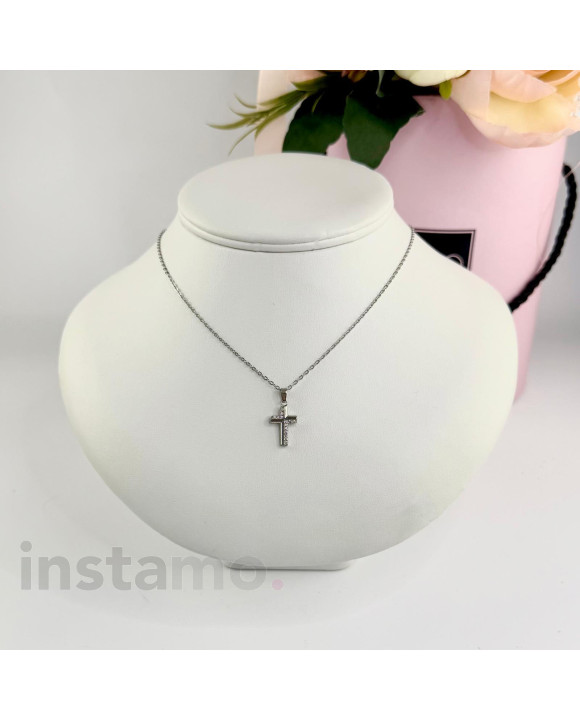 Ocelový náhrdelník s křížkem-321786-20
