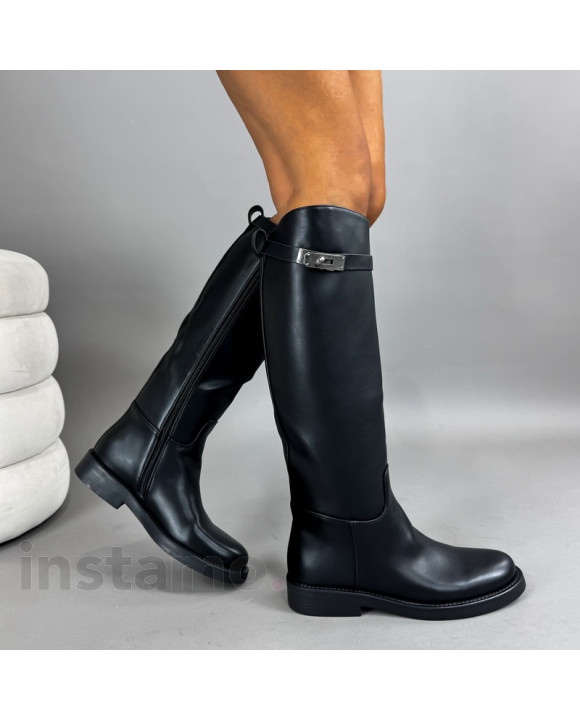 Černé vysoké kozačky-321356-20