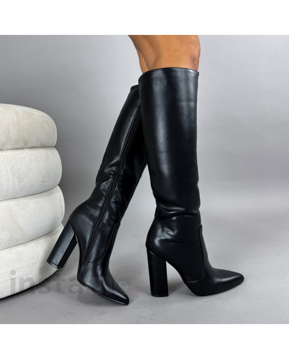 Černé vysoké kozačky-322078-20