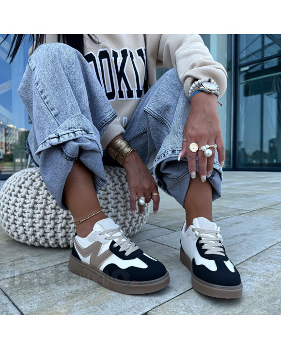 Béžovo-černé tenisky-321060-20