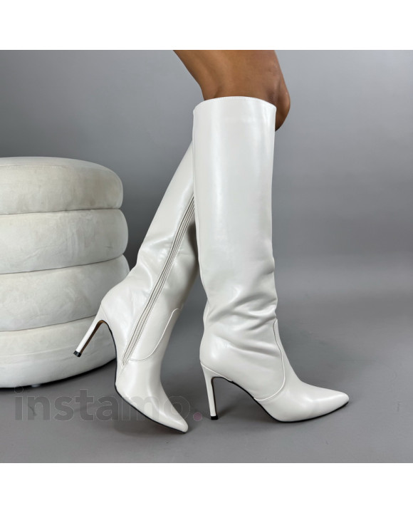 Béžové vysoké kozačky-322281-20