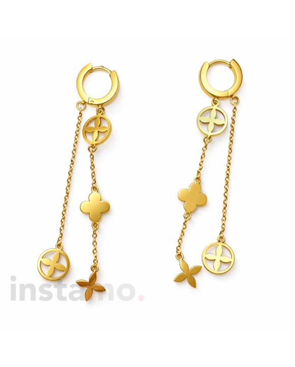 Dámské ocelové náušnice pozlacené Včela-272258-20