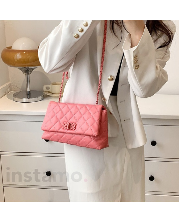 Růžová prošívaná kabelka-271181-20