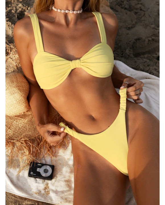 Žluté dvoudílné plavky-325422-20