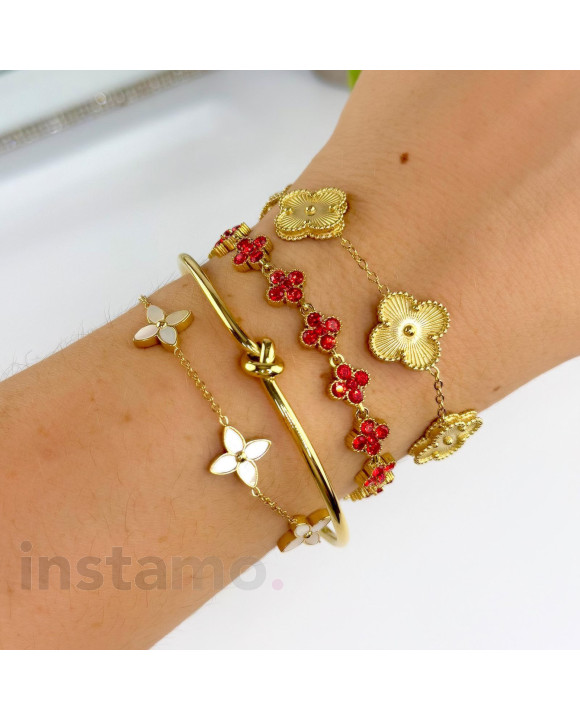 Dámský ocelový náramek pozlacený uzel-321949-20