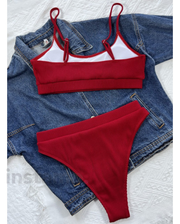 Červené dvoudílné plavky-325403-20