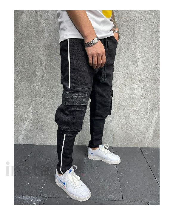 Černé džíny s kapsami-255402-20