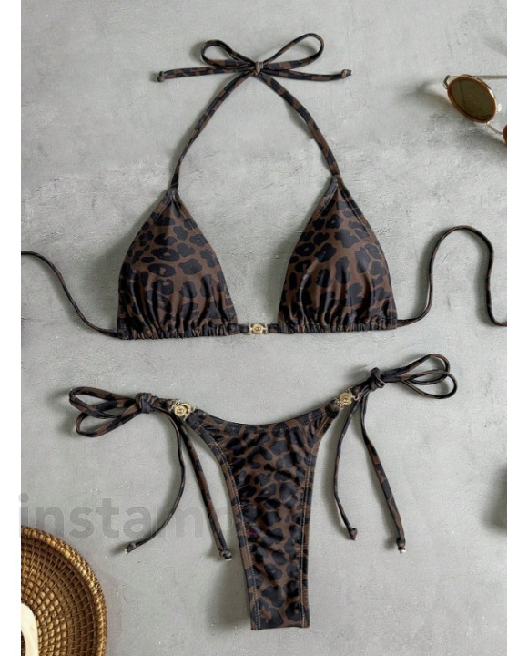 Hnědé dvoudílné plavky-327087-20