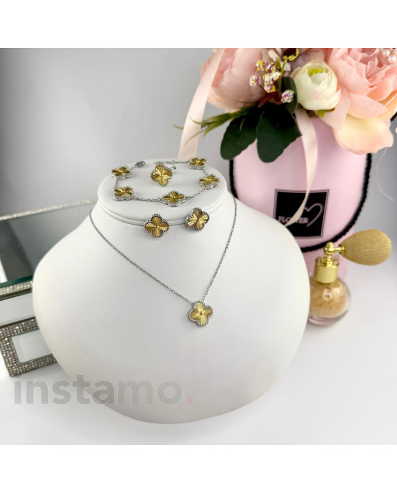 Dámská ocelová souprava s prstenem-322268-20