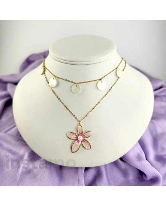 Dámský ocelový náhrdelník s přívěskem-321593-20