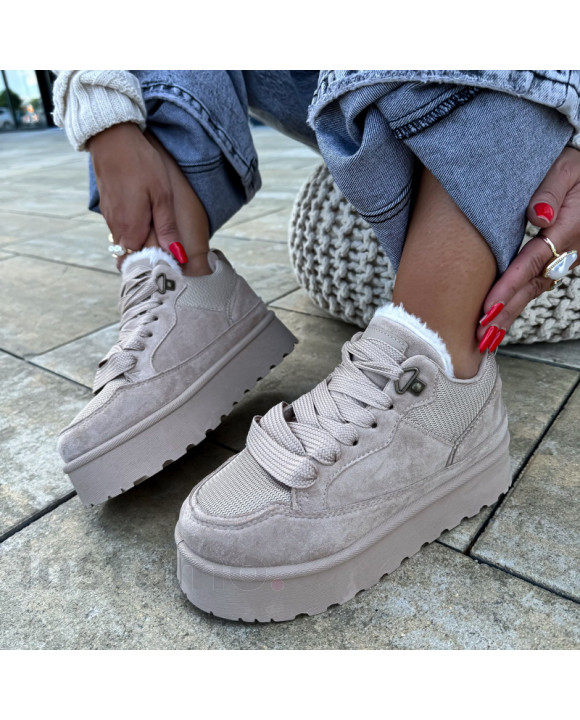 Světle hnědé zateplené tenisky-321474-20