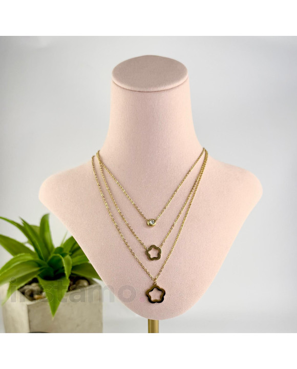 Ocelový náhrdelník vrstvený-321803-20