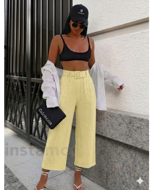 Žluté mušelínové kalhity-326319-20