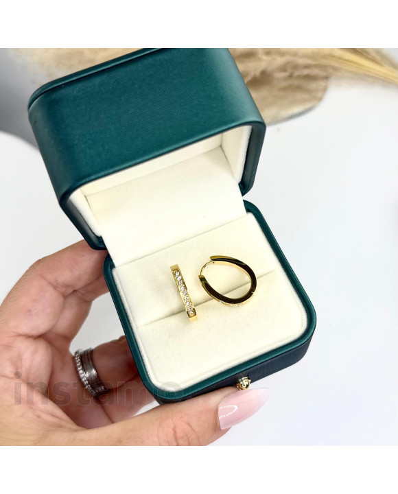 Kruhové ocelové náušnice ovalné-321543-20