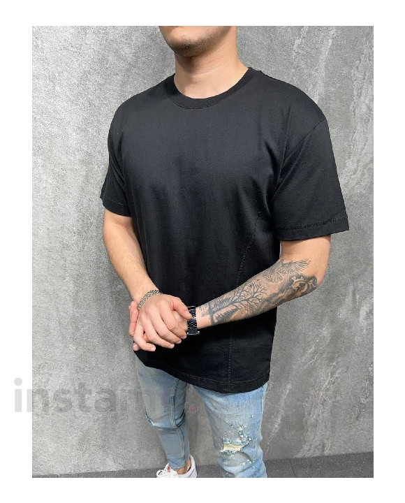 Černé bavlněné tričko-247950-20