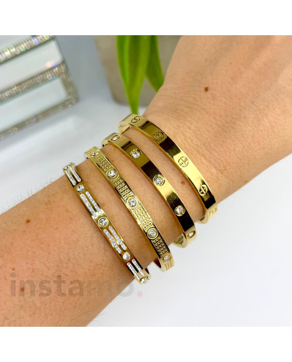 Dámský ocelový náramek pozlacený-321837-20