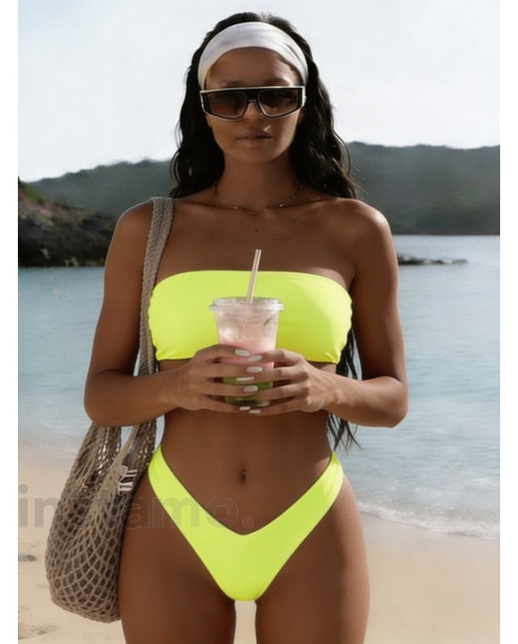 Žluté dvoudílné plavky-325732-20