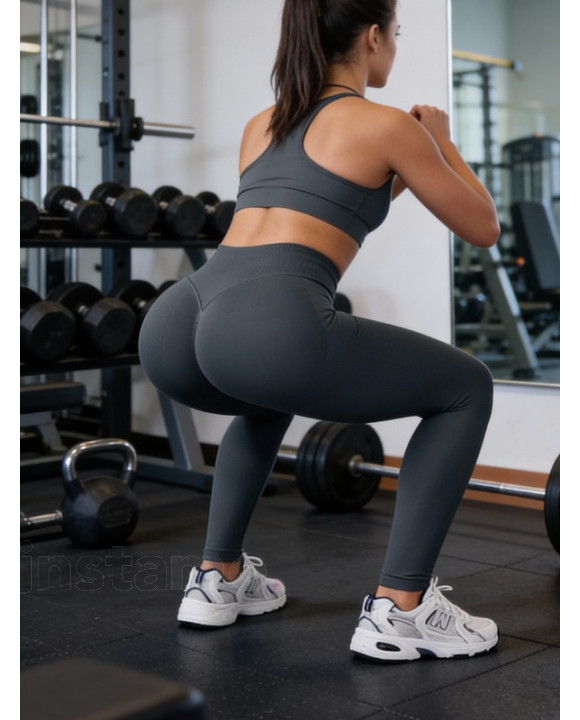 Antracitové push-up legíny-324640-20