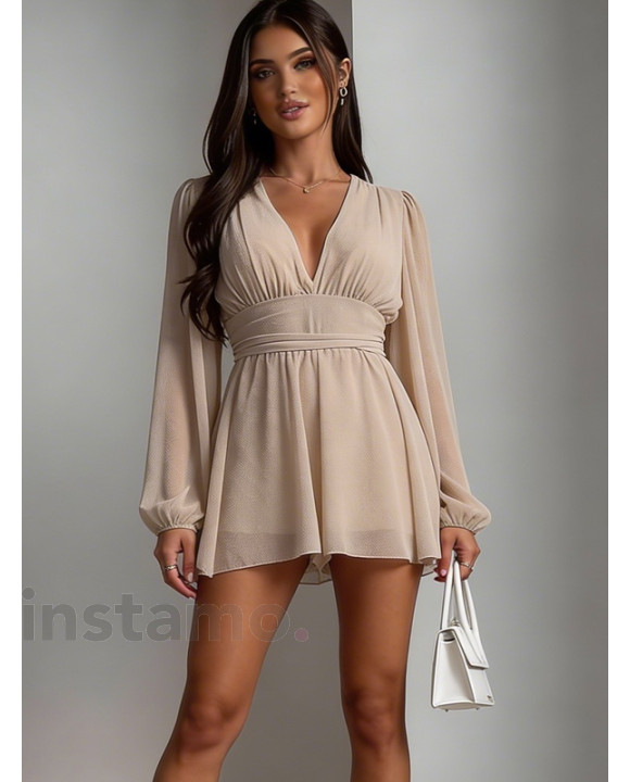 Béžový sukňový overal-326081-20