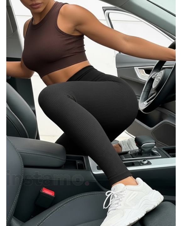 Černé vroubkované legíny-325068-20