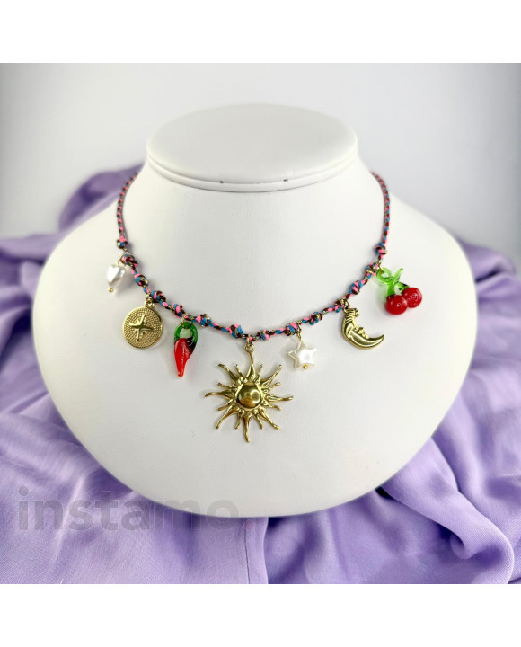 Dámský ocelový náhrdelník s přívěskem-321594-20