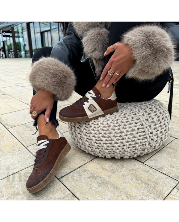 Hnědé semišové tenisky-322655-20