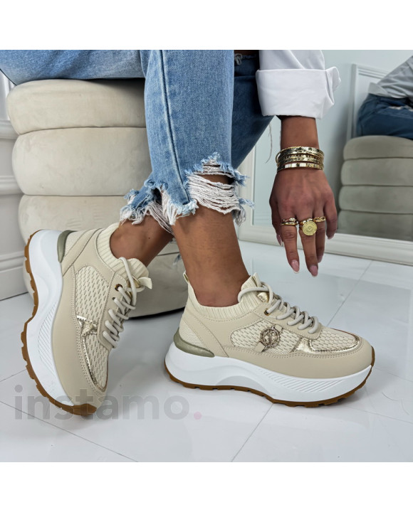 Béžovo-zlaté tenisky-324865-20