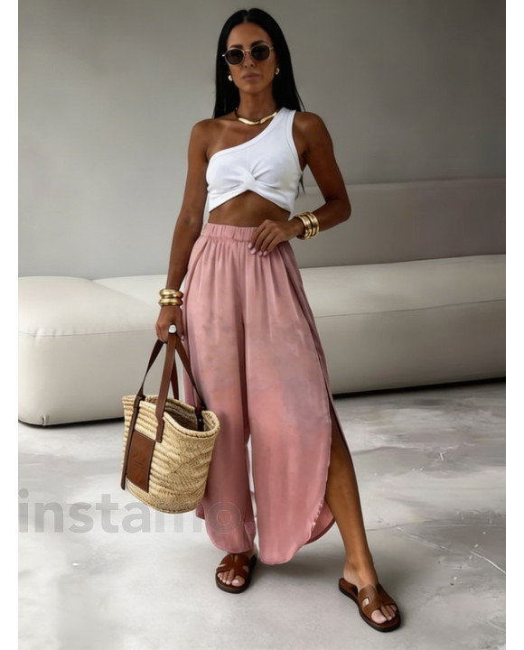 Růžové saténové kalhoty-326660-20